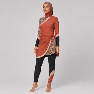Ensemble Burkini Modeste 4 Pièces pour Femmes Musulmanes, Tenue de Sport Islamique Écologique - Product Image 3