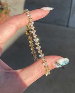 Custom 2.54ct Vintage Diamond Tennis <b>Bracelet</b> 14K 18K Solid <b>Gold</b> Classic Eternity Line Chain Wholesale B2B Factory Price Vendor - Product Image 4