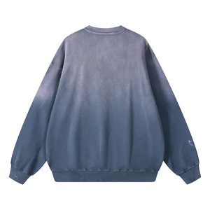 <b>Men</b> Women Acid Wash 100% Cotton Oversized Vintage Crewneck Streetwear Sweatshirt Custom Printing Embroidery OEM ODM Spring - Product Image 2