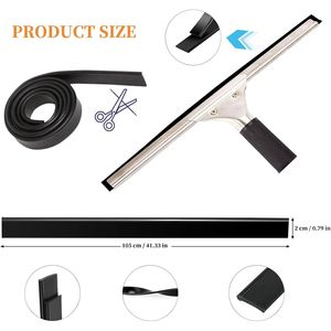 41 Inch Replacement Rubber Blade 2 Pcs Household <b>Silicone</b> Squeegee Refill for <b>Window</b> Glass and Shower Doors Cleaning - Product Image 2