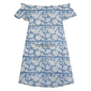 Vestido de Verano de Algodón para Vacaciones en la Playa, Vestido Casual con Hombros Descubiertos, Ropa Sexy para Mujer, Estampado a Mano - Product Image 4