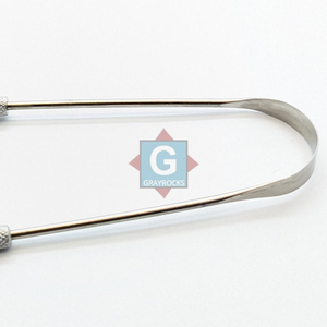 Grattoir à langue en acier inoxydable Grayrocks en forme de U pour l'hygiène buccale avec poignées texturées - Product Image 3