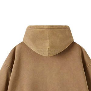 Sudaderas con capucha y cremallera para hombre, con cordón ajustable, cremallera frontal completa y estilo urbano relajado. - Product Image 4