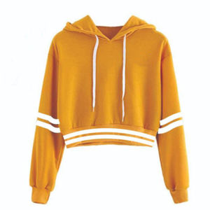 Cheap Wholesale Womens Colored Custom Logo Front Terry ODM Cropped Oversized Cotton Hoodies - Product Image 5