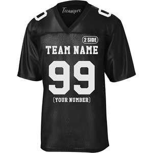 Vente en gros de maillots de football américain pour hommes grande taille respirants avec logo brodé et impression par sublimation - Product Image 5