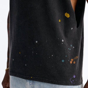Chaleco de Moda con Diseño Estampado Lateral, Estilo Urbano, Verano, Alta Calidad, Chaleco de Algodón Jersey Grueso de 220 g/m² para Hombre - Product Image 6