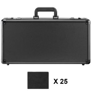 Scatola porta carte sportive graduate PSA da 162 pezzi, 5 scomparti con serratura codificata, divisori in schiuma, custodia in EVA con porta carte graduate, custodia da trasporto - Product Image 1