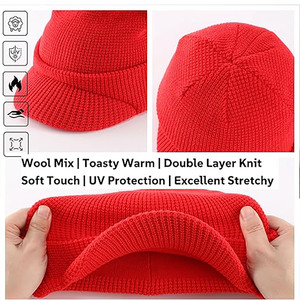 Vintage Ribbed Knit Beanie-Unisex Winter <b>Warm</b> <b>Hat</b> Soft Stretch Spandex/Cotton Minimalist Streetwear Essential - Product Image 3