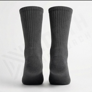 Chaussettes de sport pour hommes à compression de qualité supérieure, logo personnalisé, coton, course à pied, golf, couleur personnalisée, respirantes, performance athlétique, gym - Product Image 2