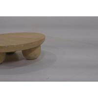 Table basse en bois minimaliste avec pieds sphériques, mobilier moderne pour salon, design décoratif fait main à hauteur réglable