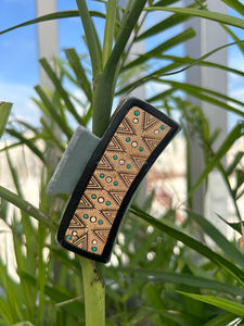 Premium High Quality Hand <b>Tooled</b> Leather Hair Claw <b>Clips</b> Western Hair Accessories Luxury Floral Genuine Cow Leather Hair <b>Clips</b> - Product Image 3