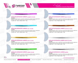 Herramienta de espejo de pestañas con forma de media luna portátil para extensiones de pestañas herramienta de maquillaje de belleza de acero inoxidable con punta puntiaguda - Product Image 5