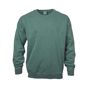 Men's Crew Neck <b>Sweatshirt</b> Regular Fit Solid Color Long Sleeve Pullover Casual Autumn Wear 100% Cotton French Terry Knitted - Product Image 2