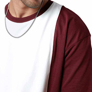 T-shirt d'été décontracté à col rond pour homme, avec empiècements de couleur, manches courtes, haute qualité, prix de gros fabricant - Product Image 6