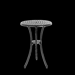 Set Bistrot da Esterno in Alluminio Pressofuso a 3 Pezzi Resistente alle Intemperie con Tavolo e Sedie Impermeabili e Foro per Ombrellone per Uso Ospedaliero - Product Image 6