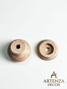 Handmade Wooden <b>Door</b> Knob Round Cabinet Pull Furniture <b>Handle</b> for Wardrobe Drawer - Product Image 2