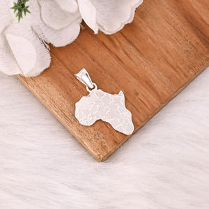 จี้เงินแท้ 925 งานแฮนด์เมดลายแผนที่ สร้อยคอจี้ของขวัญสุดพิเศษ จี้แฟชั่นสำหรับงานหมั้น ของขวัญวันเกิด - Product Image 3