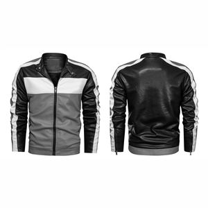 แจ็คเก็ตหนังวัวแท้คุณภาพสูงประดับหมุด สีดำ ผลิตตามสั่ง แบรนด์ส่วนตัว โรงงานผลิตเสื้อหนังมืออาชีพ - Product Image 1