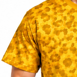 Golden Yellow <b>Leopard</b> <b>Print</b> T <b>Shirt</b> Unisex Short Sleeve Casual Printed Tee Lightweight Streetwear Custom Sports Training Top - Product Image 5