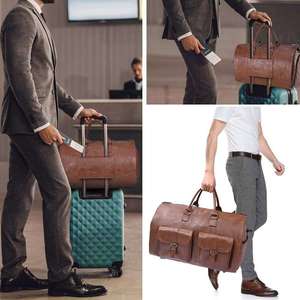 NESTA <b>SPORTS</b> Unisex Genuine Leather Duffel <b>Bag</b> Large Capacity Waterproof Crossbody Sling <b>Bag</b> Lightweight Formal Travel <b>Bag</b> - Product Image 3