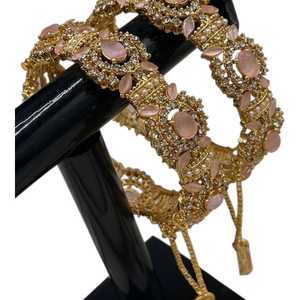Delicate Wholesale <b>Indian</b> Traditional Luxury Ethnic Bridal Engagement Fashion Jewelery Sets Party Bangles Gold Plated Stainless - Product Image 1