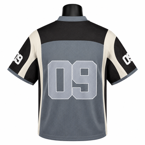 Camiseta de Fútbol Americano Personalizada por Sublimación, Unisex, Cuello en V, Manga Corta, Transpirable, Poliéster/Algodón, Uniforme de Equipo Personalizado - Product Image 6