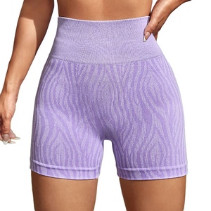Women's Custom Seamless Breathable Yoga Shorts Solid Color Full Length V-Shaped Waist <b>Elastic</b> Waist Side Pocket <b>Belt</b> Biker - Product Image 1