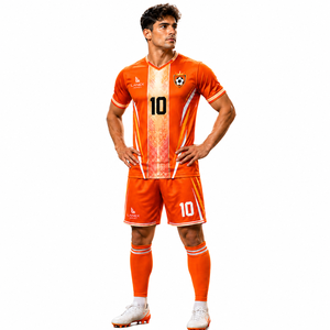 Conjunto de Uniforme de Fútbol Premium para Hombre, Camiseta y Pantalones Cortos Personalizados, Sublimados, Transpirables, para Entrenamiento y Partido, Suministro al por Mayor - Product Image 3