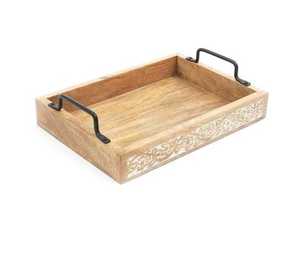 Plateau de service en bois durable, design moderne, luxe classique, taille personnalisée, cadeaux d'entreprise, cadeaux de mariage, cadeaux de retour, Ramadan - Product Image 3