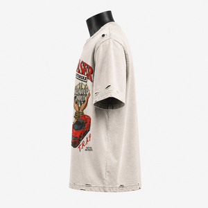 Camiseta Extra Grande Personalizada para Hombre, 100% Algodón, Frente Liso, Estilo Vintage, Urbano, Casual, Hip Hop, Transpirable, Ecológica, OEM, ODM - Product Image 4