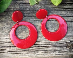 Boucles d'oreilles classiques en résine pour femmes H a CRAFT avec design géométrique pour les occasions de fête - Product Image 6
