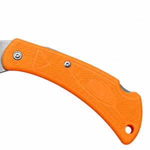 Orange-Silberne Klappmesser mit Scharfer Edelstahlklinge Ergonomischer Strukturierter Griff Leichtgewichtig für Outdoor und Camping - Product Image 6