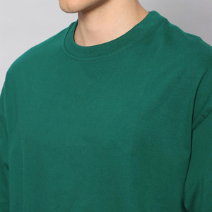 T-shirt homme surdimensionné 100% coton, broderie et impression en relief du logo personnalisé sur le devant, vente en gros - Product Image 5