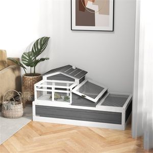 Casetta Classica in Legno di Abete per Tartarughe e Piccoli Animali, Habitat Solido con Tetto in Acciaio per Polli e Anatre - Product Image 1