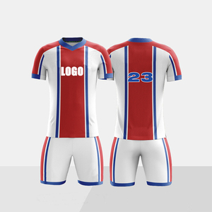 High Quality Striped Design Soccer Uniforms <b>Sets</b> Kit Soccer Wear Uniform Football Jersey Custom Soccer Jersey - Product Image 1