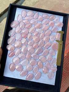 MAHNAJ GEMS Wholesale Bulk Natural Rose Quartz Gemstones Oval Cabochon Loose Stones for Jewelry From JAIPUR RAJASTHAN. - Product Image 2