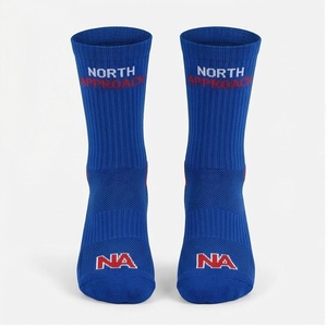 North Approach Crew <b>Socks</b> Blue Breathable <b>Running</b> <b>Socks</b> for Adults Summer Season - Product Image 1