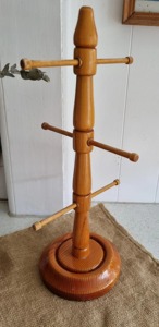 Natural Beech Wood Tree Mug Holder 6 Hooks Counter Top Cup <b>Rack</b>, Thickened Base Mug Tree for <b>Kitchen</b> Counter Cups <b>Rack</b> - Product Image 5