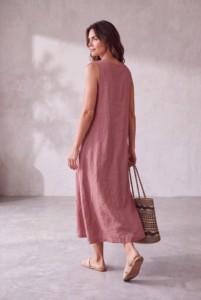 Maxi <b>Dress</b> Women Halter Sleeveless Loose Fit <b>Boho</b> Solid Color Summer Casual Breathable <b>Long</b> <b>Dress</b> - Product Image 2
