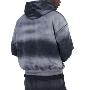 Ensemble de survêtement dégradé à capuche pour homme, avec fermeture éclair intégrale, pantalon décontracté en polyester respirant, idéal pour l'automne - Product Image 4