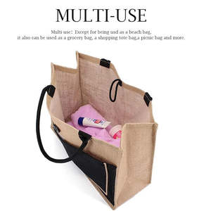 Bolsa de Compras de Yute de Alta Resistencia con Costuras Reforzadas para Suministro a Granel - Product Image 3