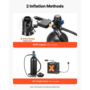 Bombola Subacquea Portatile da 1,9L, Mini Serbatoio ad Alta Pressione Riutilizzabile per Immersioni di 35 Minuti, Respirazione con Ossigeno - Product Image 5
