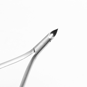 Pince à cuticules Vina VNC-04-GC en acier inoxydable, plaquée gris, manche incurvé, lame tranchante, professionnelle, durable, pour salon, utilisation des doigts - Product Image 2