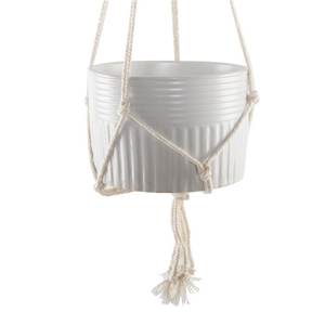 Pot de fleurs décoratif en fer forgé fait main, finition émaillée, trou de drainage, écologique, pour salon, patio, balcon, support pour plantes - Product Image 4