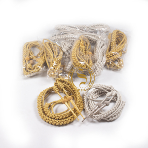 Aiguillette de cérémonie en fil doré, cordon d'épaule, garniture en tissu, personnalisable pour uniforme - Product Image 4