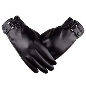 Elegantes Guantes de Conducción de Cuero para Hombre con Forro de Malla Transpirable, Diseño de Dedos Completos Suave y Flexible con Cierre Ajustable Antideslizante - Product Image 2
