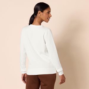 Sweat-shirts décontractés pour femmes, style tendance, anti-boulochage, séchage rapide, en coton blanc uni, en vente. - Product Image 5