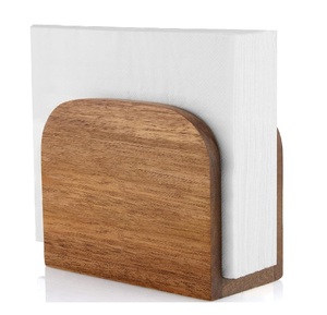 Porta Servilletas de Madera de Acacia para Mesa, Porta Servilletas Verticales de Madera para Cocina, Dispensador de Servilletas de Pie para Cocina y Comedor - Product Image 1