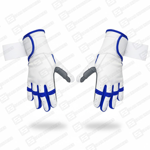 New Design Adult Long Cuff Customized Leather Catcher Baseball Softball Batting Gloves Full Finger New Baseball Season Wholesale - Product Image 3