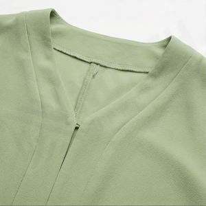 Nouvelle arrivée : Abaya unie avec poignets élastiques, manches ajustées, tendances de la mode modeste, abayas simples pour femmes, design élégant. - Product Image 4